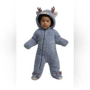 NWT Koala Kids Gray Fleece Footie Size 3-6M